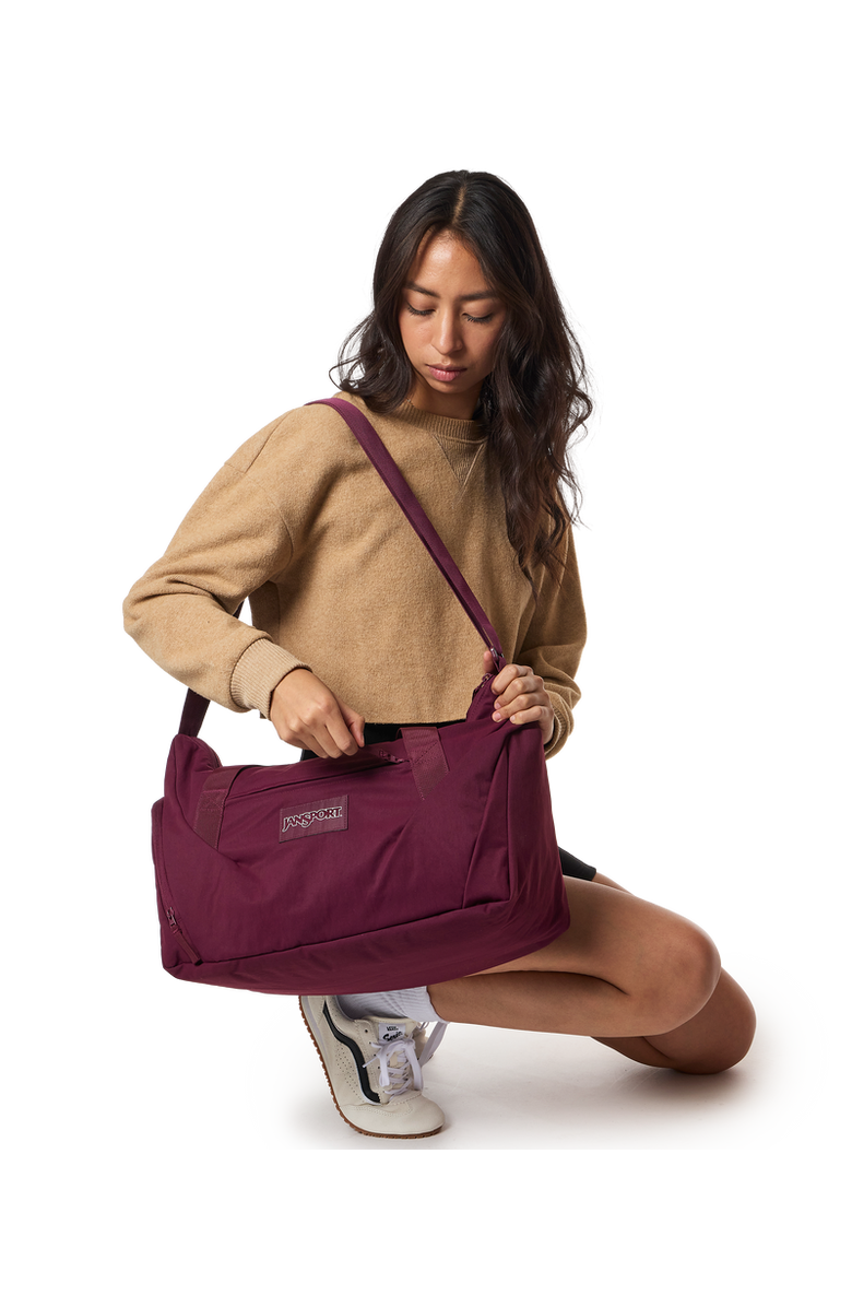 Jansport Recharge Gym Bag Medium, Alternate, color, Cherry Lacquer