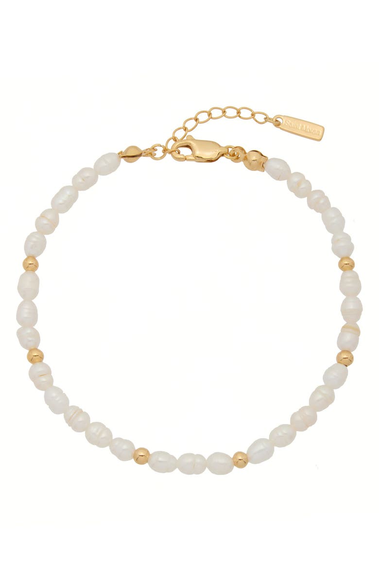 st. Moran Freshwater Seed Pearl Bracelet, Main, color, White