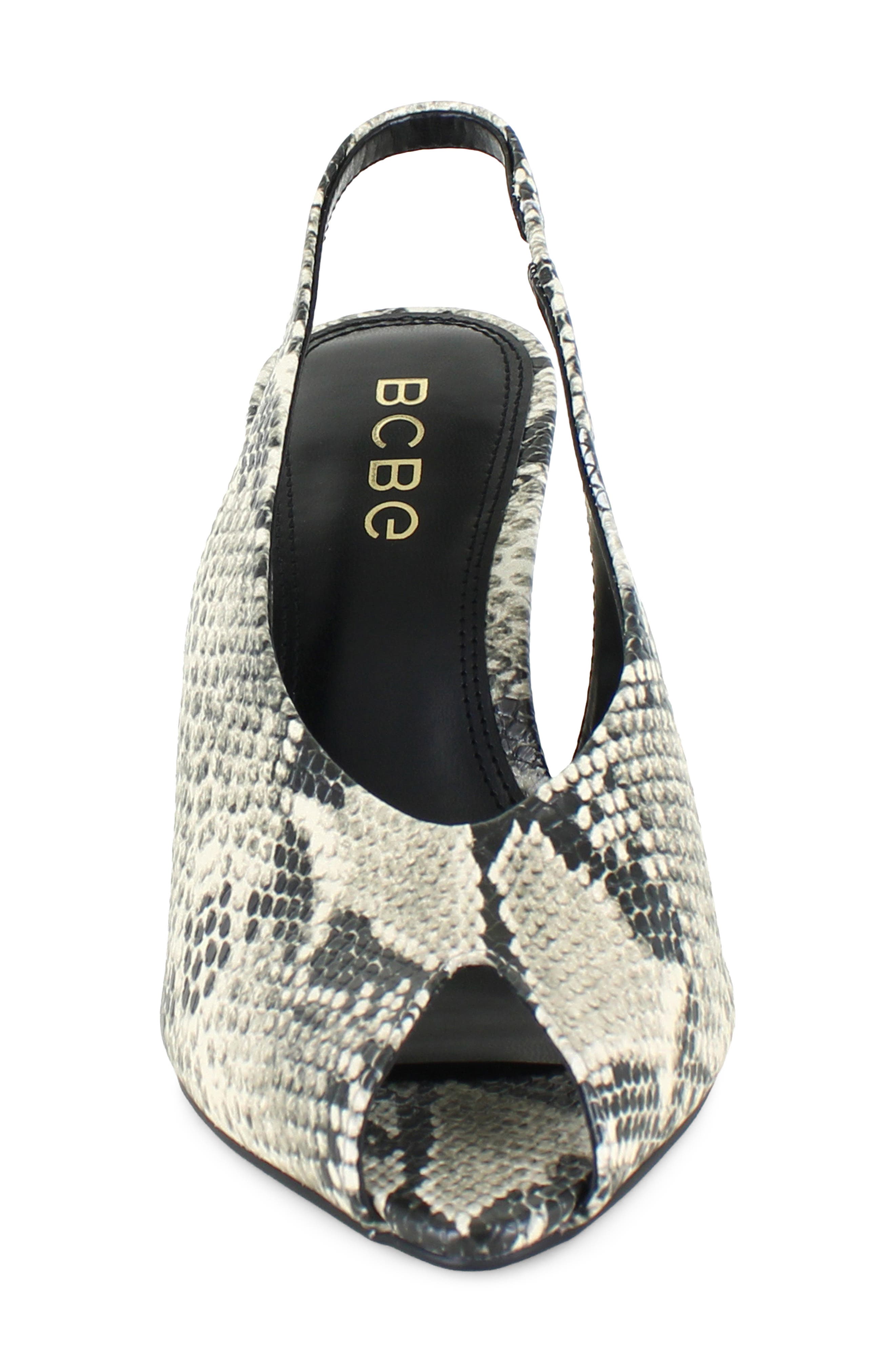 Narina Faux Leather Peep Toe Slingback Pump, Alternate, color, SNAKE MULTI