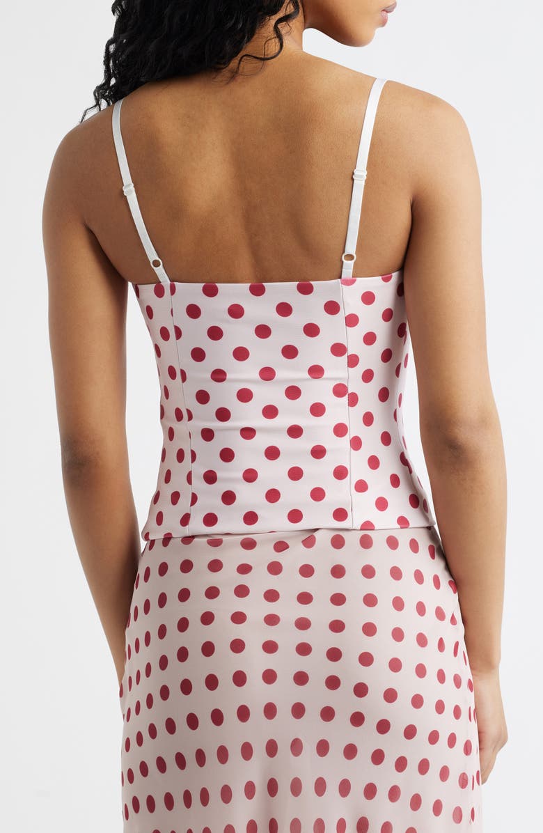 Bella Venice The Caroline Polka Dot Corset Top, Alternate, color, Red And White Dot