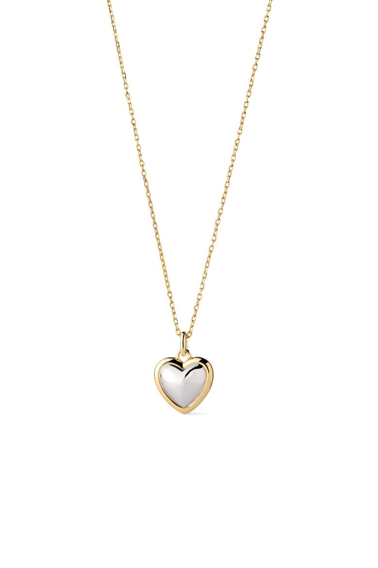 Heart Pendant Necklace, Main, color, GOLD / SILVER