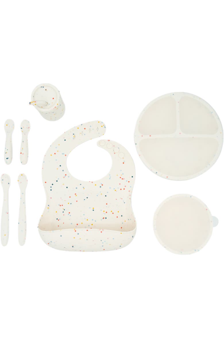 WeeSprout Silicone Baby Feeding Set, Develops Self Feeding Skills, BPA-Free, 8-Piece, Main, color, Confetti