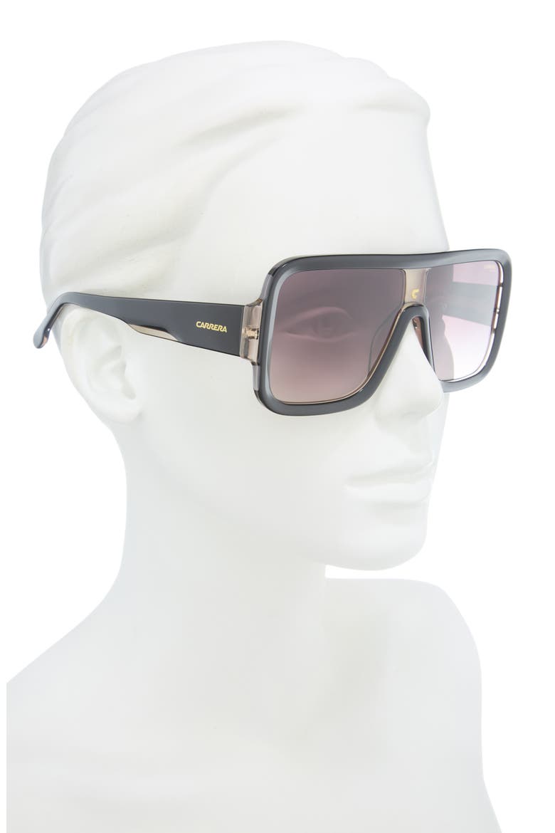 Flaglab 14 Gradient Oversize Square Shield Sunglasses, Alternate, color, BLACK BEIGE