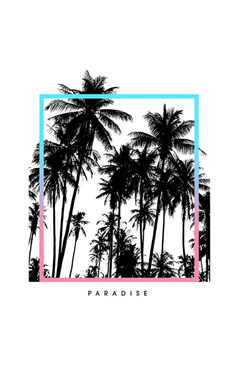 Lost Gods Men's Lost Gods Palm Tree Paradise Graphic T-Shirt, Alternate, color, White