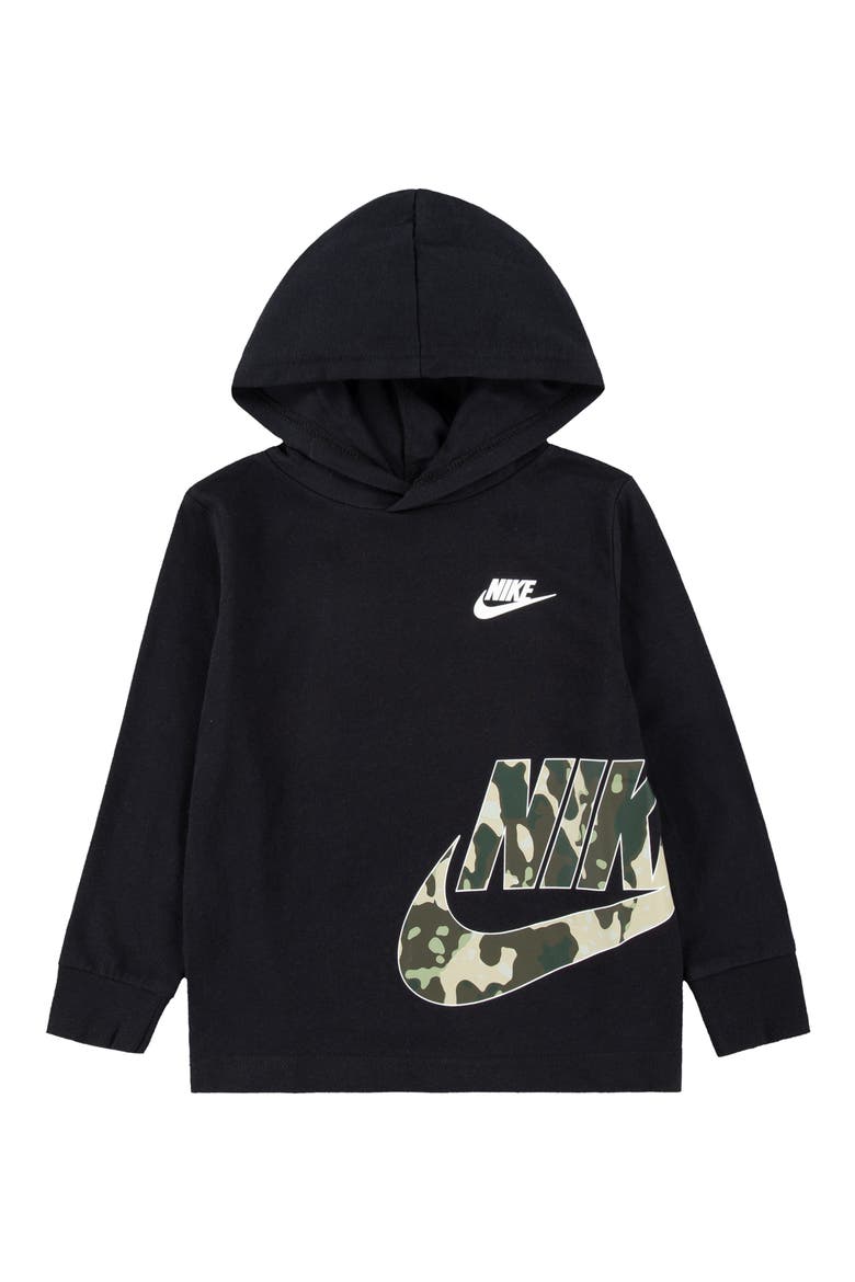 Kids' Sportswear Camo GFX Sweatshirt, Main, color, BLACK