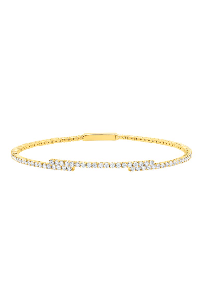 Cubic Zirconia Regal Flex Bangle Bracelet, Main, color, GOLD