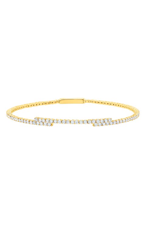 Cubic Zirconia Regal Flex Bangle Bracelet