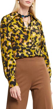 ottod'Ame Satin Shirt With Abstract Pattern