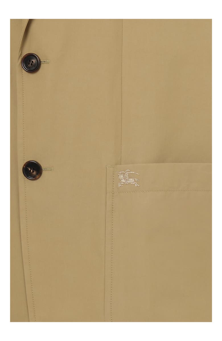 Burberry Technical Cotton Tailored Jacket, Alternate, color, Sparrow Beige