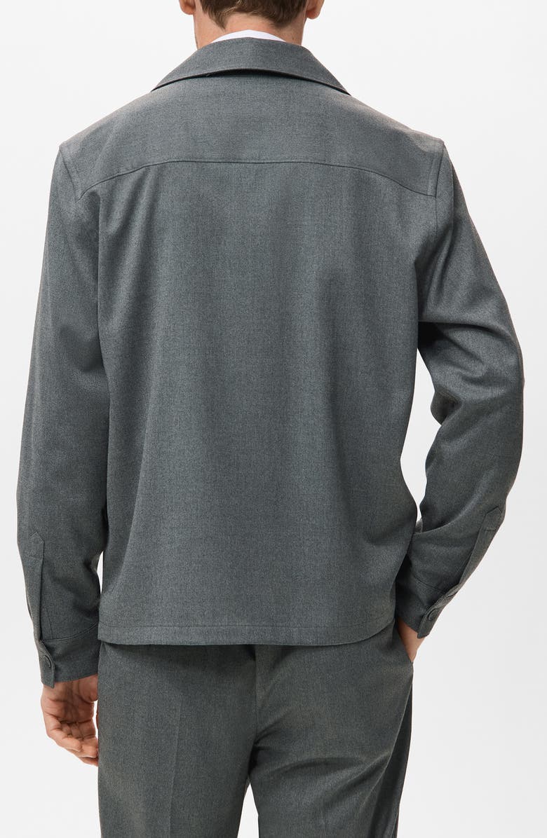 MANGO Fluid Pocket Overshirt, Alternate, color, Grey
