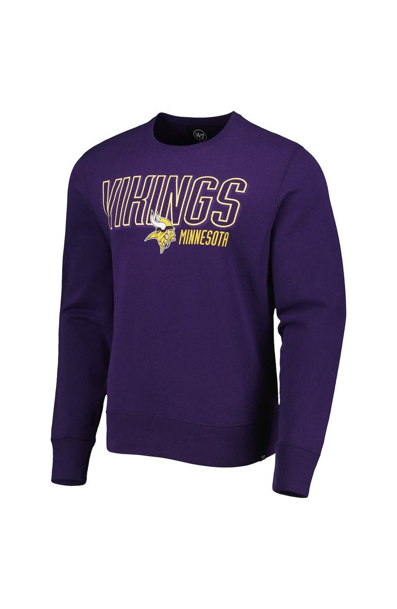 '47 Men's '47 Purple Minnesota Vikings Locked In Headline Pullover Sweatshirt, Alternate, color, 