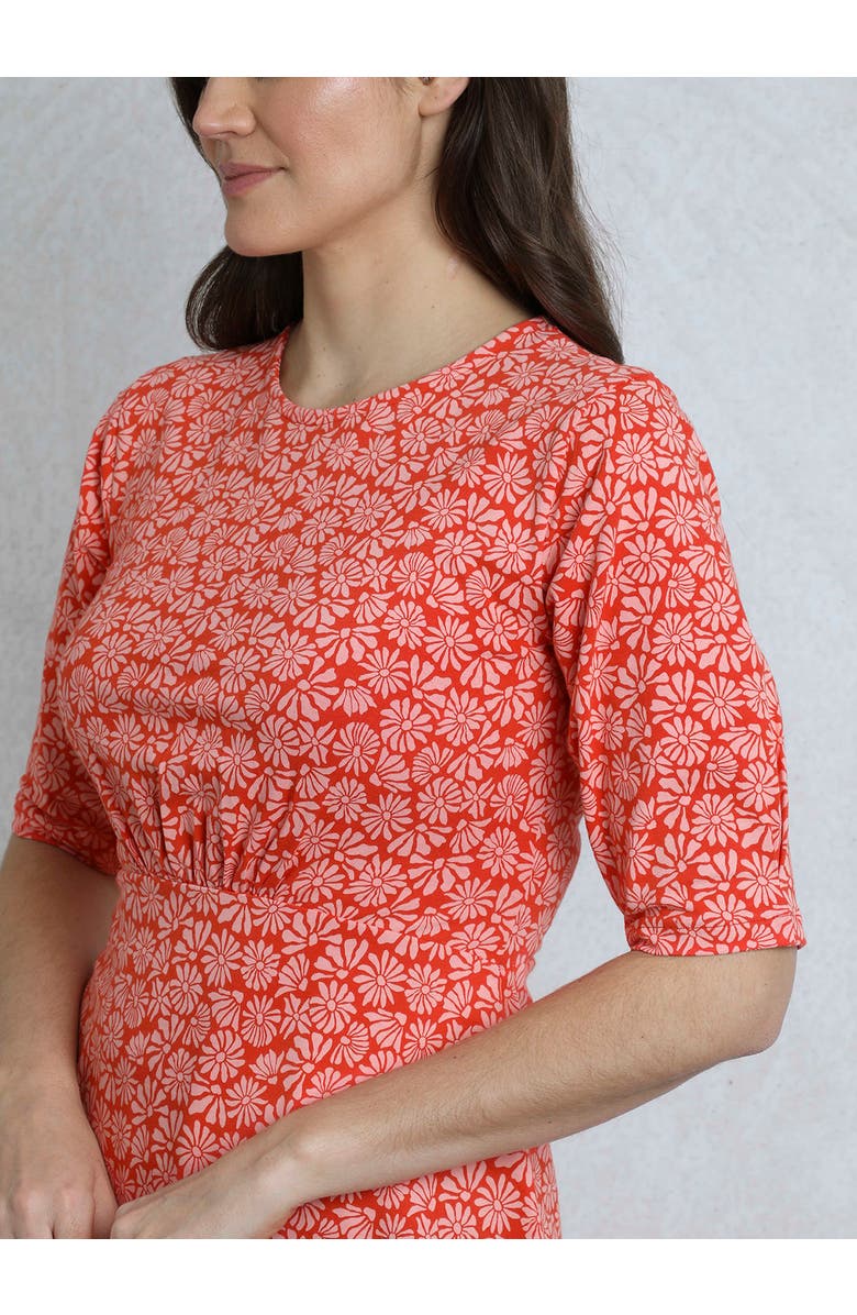 Weird Fish Cassandra Jersey Swing Dress, Alternate, color, Crimson