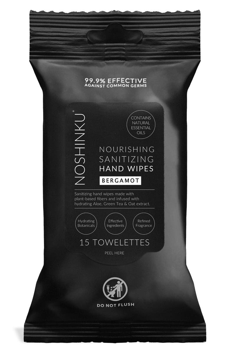 NOSHINKU Bergamot Sanitizing Hand Wipes & Spray Set, Alternate, color, Bergamot