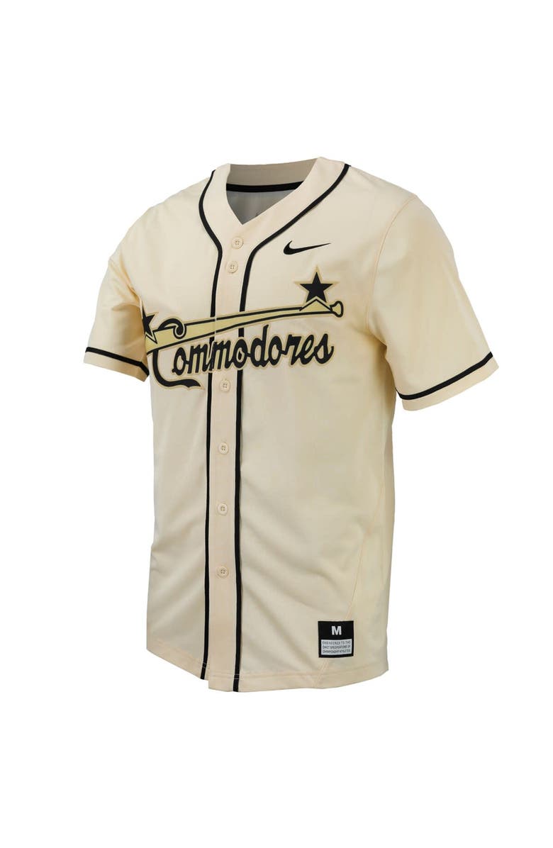 Nike Men's Nike  Natural Vanderbilt Commodores Replica Full-Button Baseball Jersey, Alternate, color, Natural