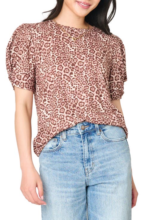 Twist Sleeve Sweater Knit Tee