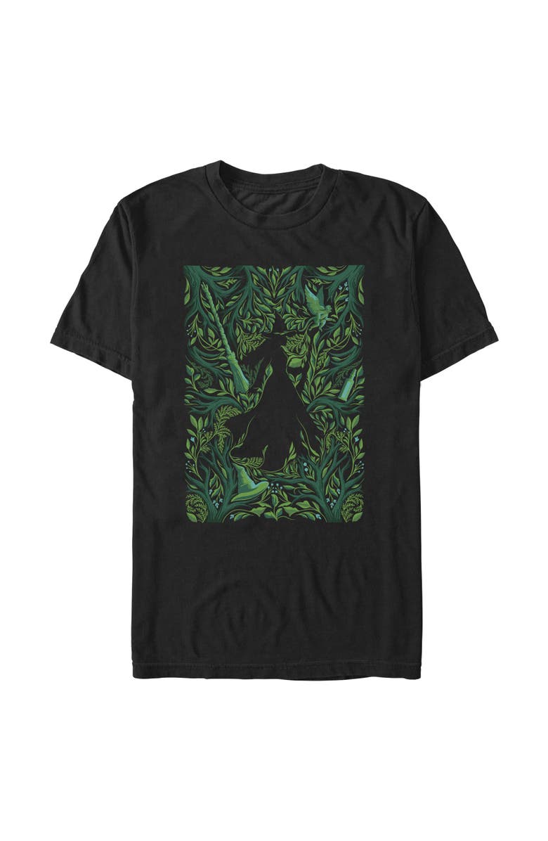 Wicked: For Good Men's Wicked For Good Elphaba Forest Green Poster Graphic T-Shirt, Main, color, Black