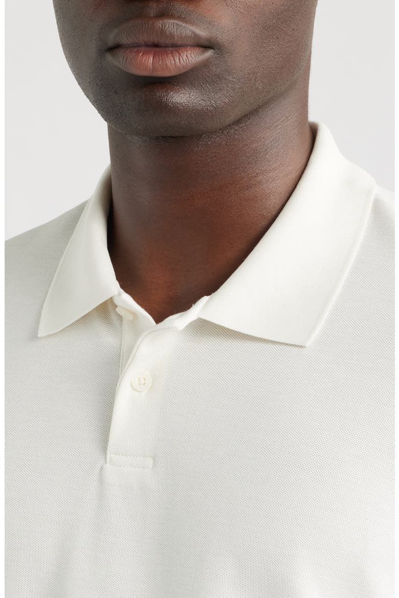 Pima Cotton Piqué Polo, Alternate, color, WHITE SNOW
