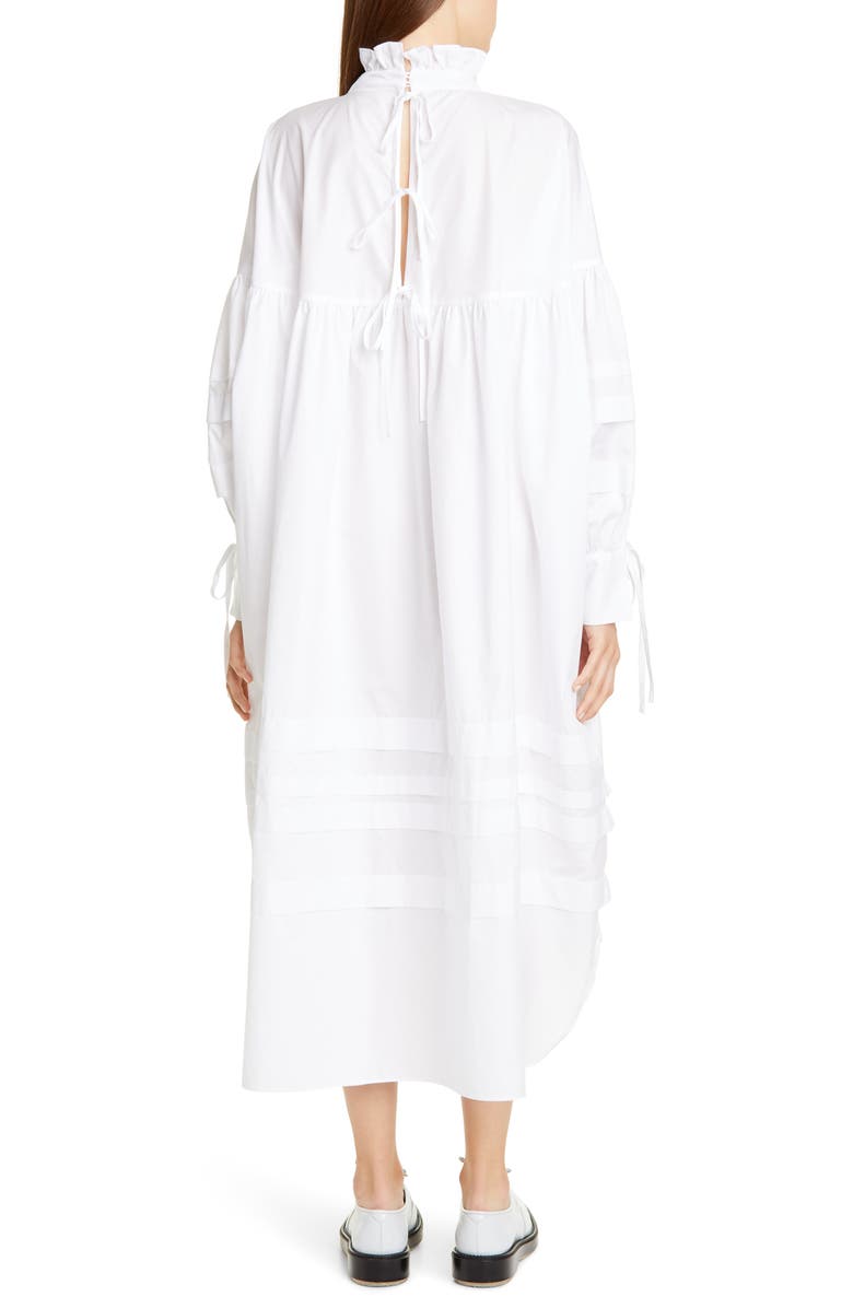 Cecilie Bahnsen Beate Pleated Long Sleeve Midi Dress, Alternate, color, 