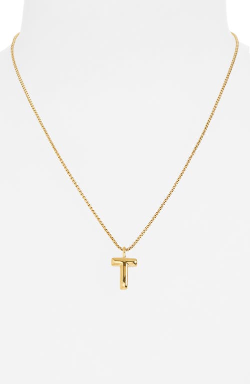 Open Edit Waterproof Bubble Initial Pendant Necklace