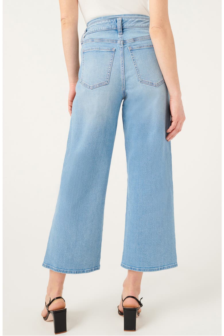 Tie Front Crop Wide Leg Jeans, Alternate, color, CAPISTRANO