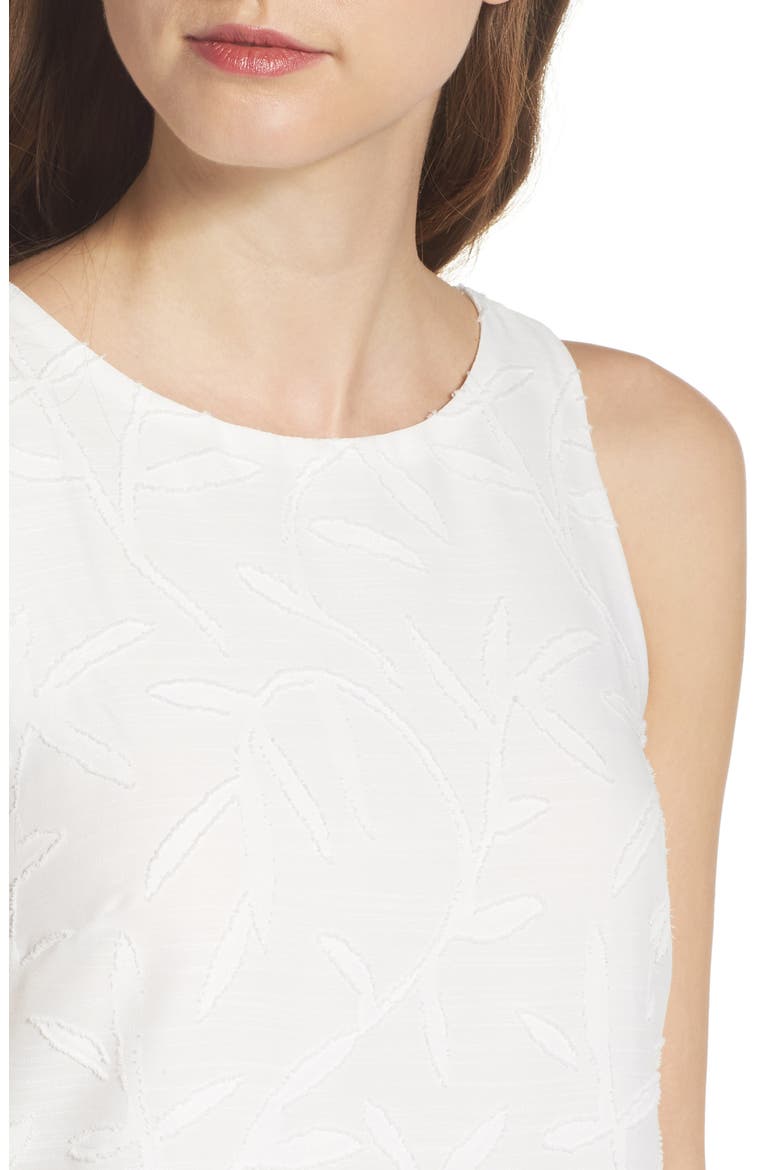 Clipped Jacquard Shift Dress, Alternate, color, IVORY