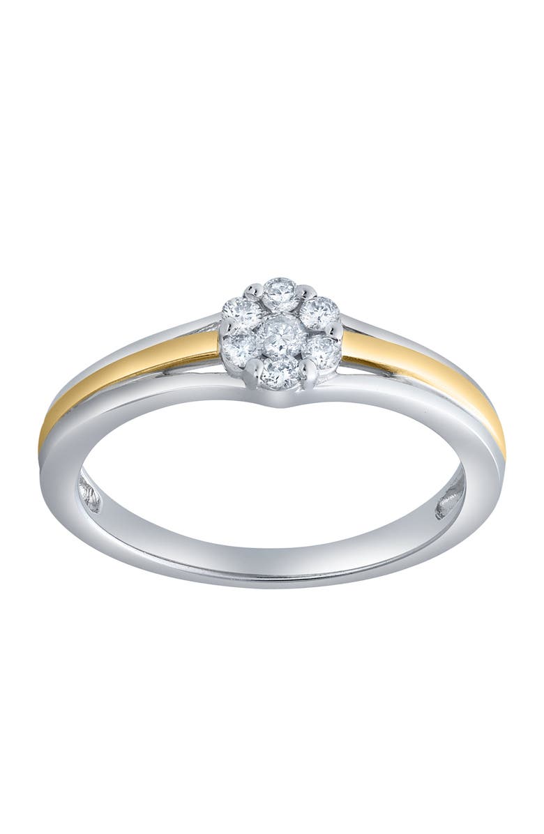 LuvMyJewelry Cherelle 0.20 Ct Natural Diamond 10K Gold Ring, Main, color, 10K White Gold