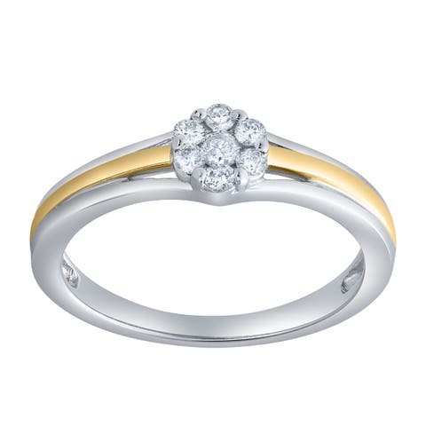 Cherelle 0.20 Ct Natural Diamond 10K Gold Ring