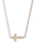 Anzie Love Letter Cross Pendant Necklace