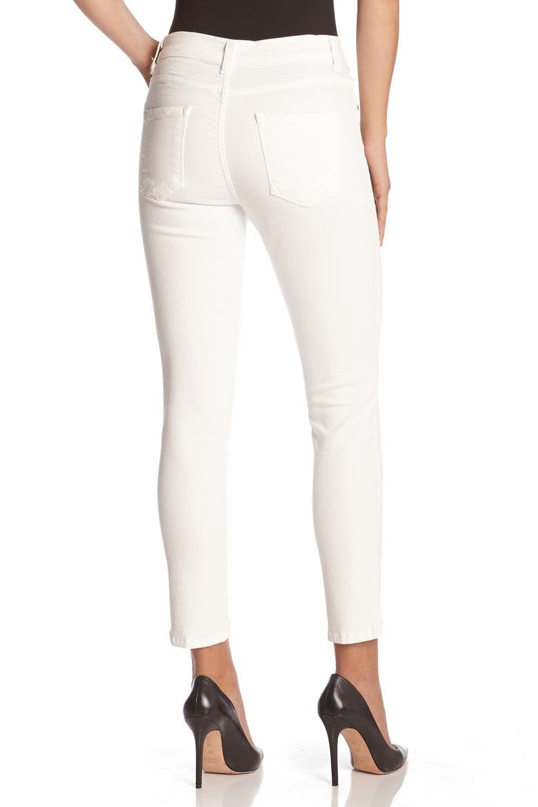 Zuma Stretch Crop Skinny Jeans, Alternate, color, CREAM