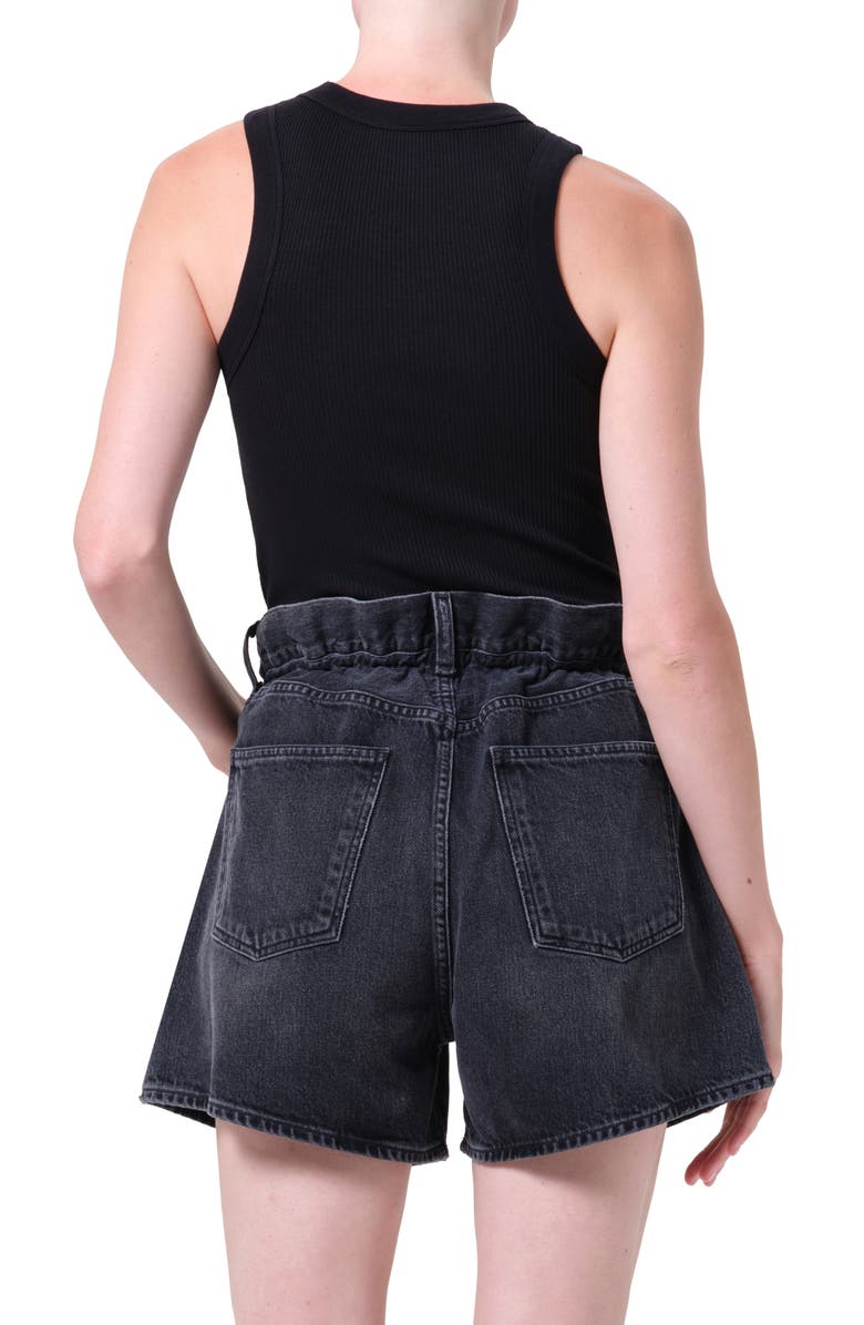 AGOLDE Leigh Rib Racerback Tank, Alternate, color, Black