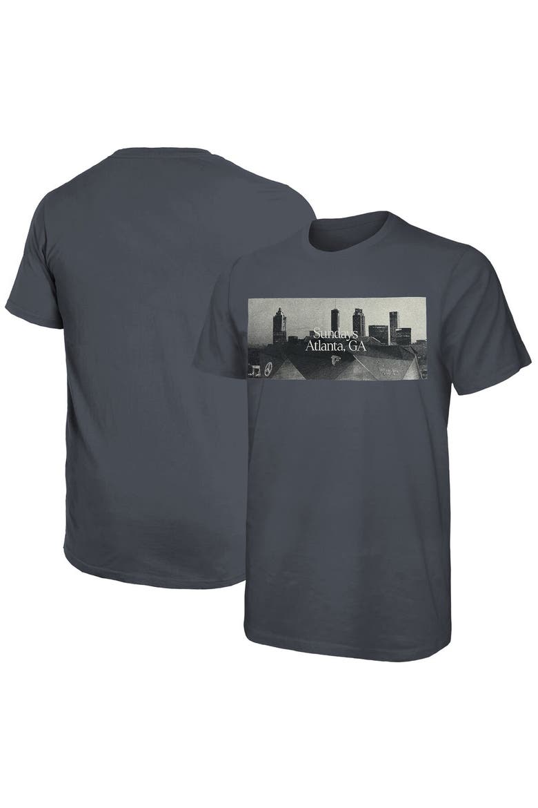 Men's Majestic Threads Gray Atlanta Falcons Sundays Skyline T-Shirt, Main, color, Gray