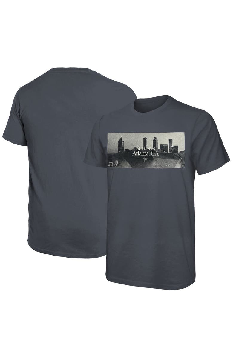 Majestic Threads Men's Majestic Threads Gray Atlanta Falcons Sundays Skyline T-Shirt, Main, color, Gray