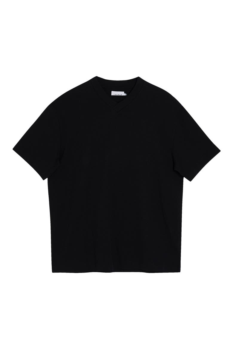Solid V-Neck T-Shirt, Alternate, color, BLACK