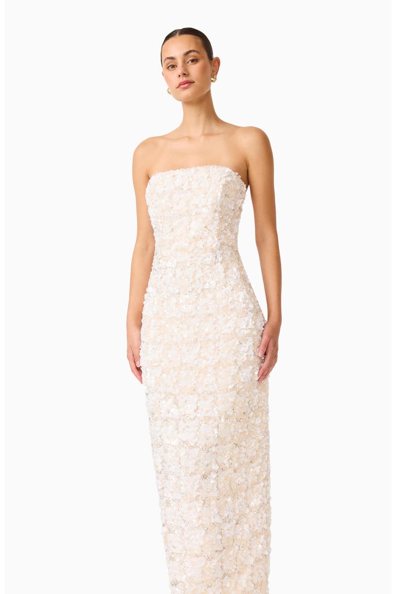 Silvana Strapless Gown, Alternate, color, WHITE SILVER