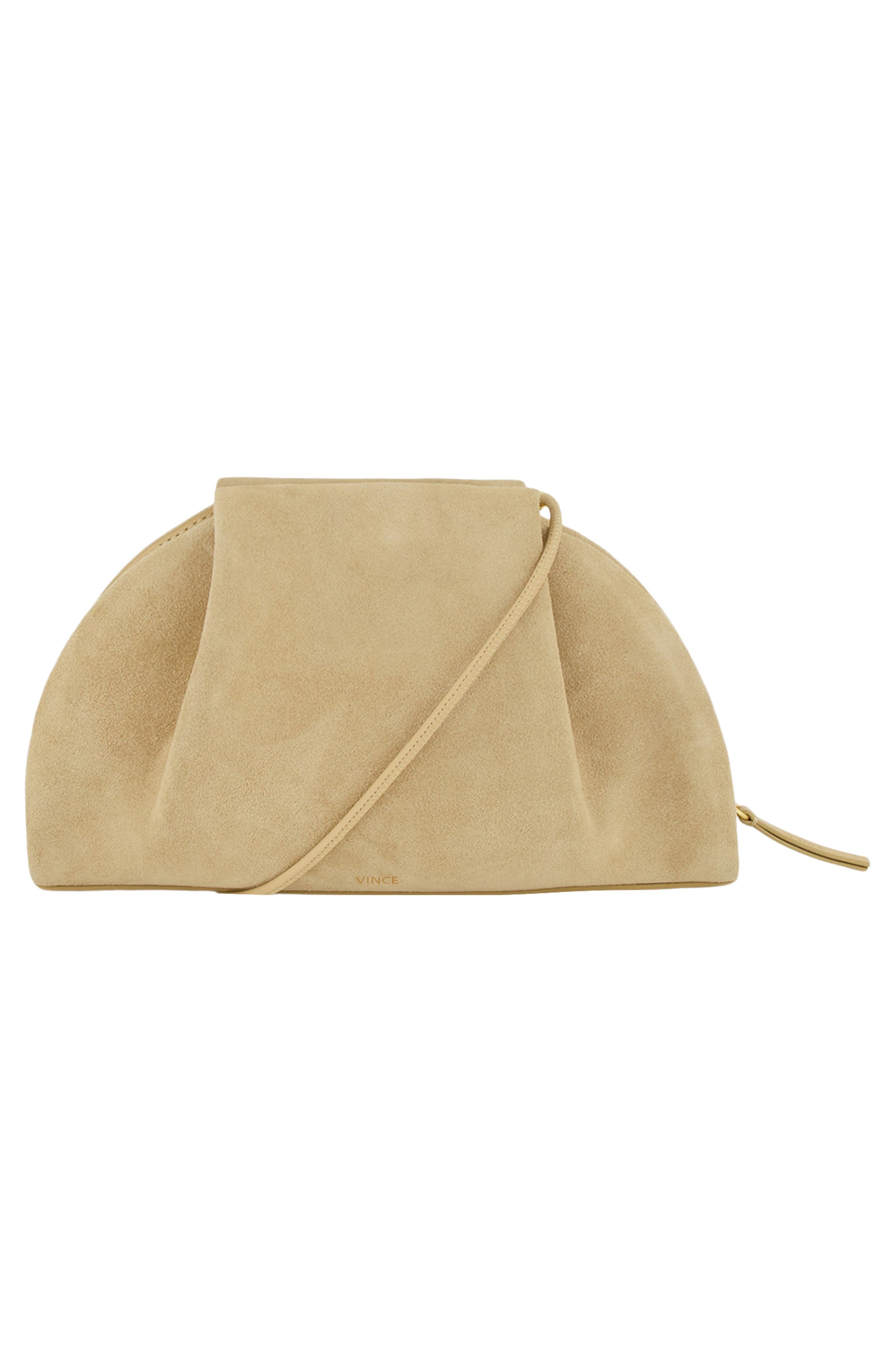 Vince Ava Suede Clutch, Alternate, color, Maiz