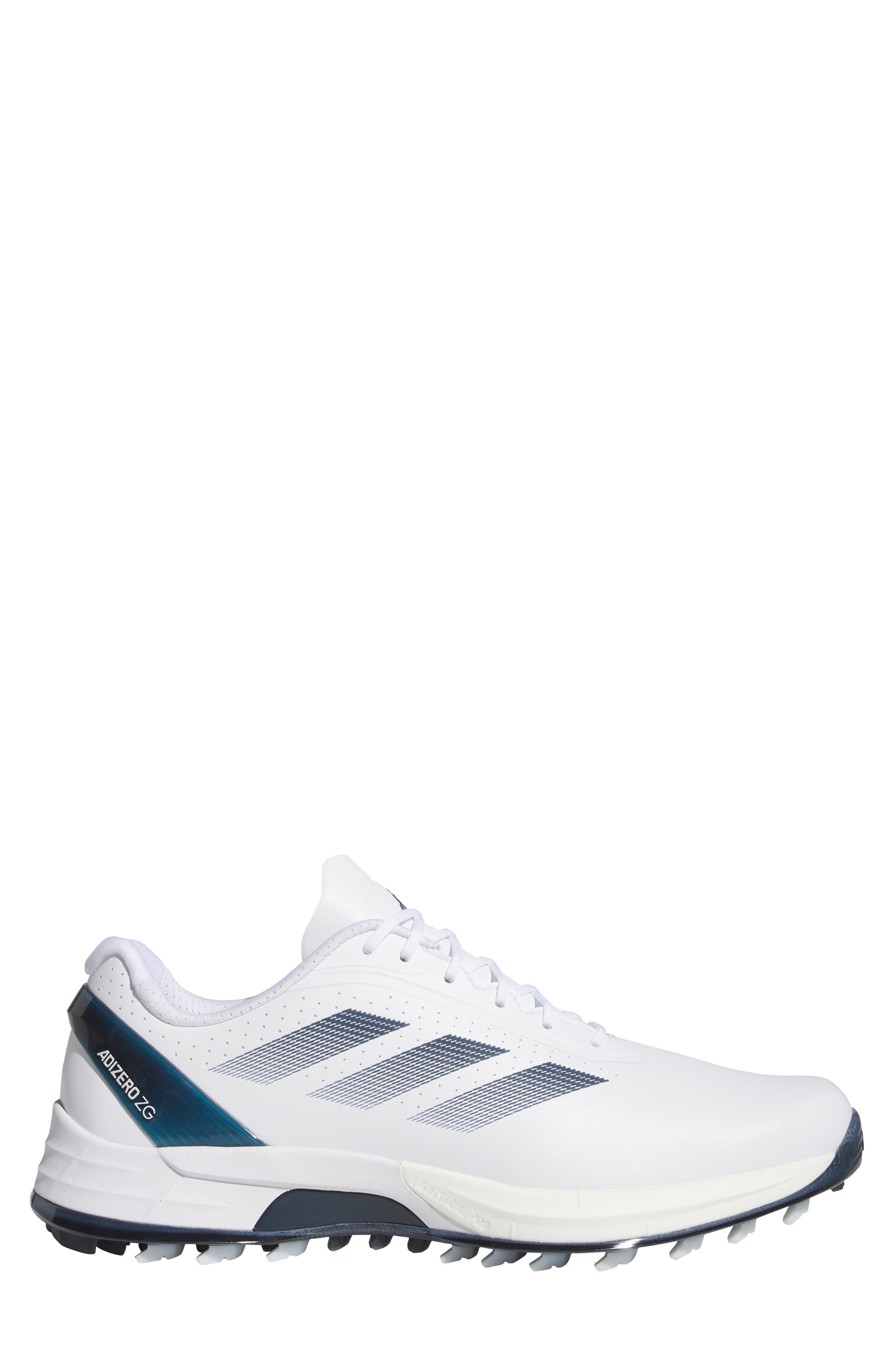 adidas Adizero ZG Golf Shoe, Alternate, color, White/ Navy