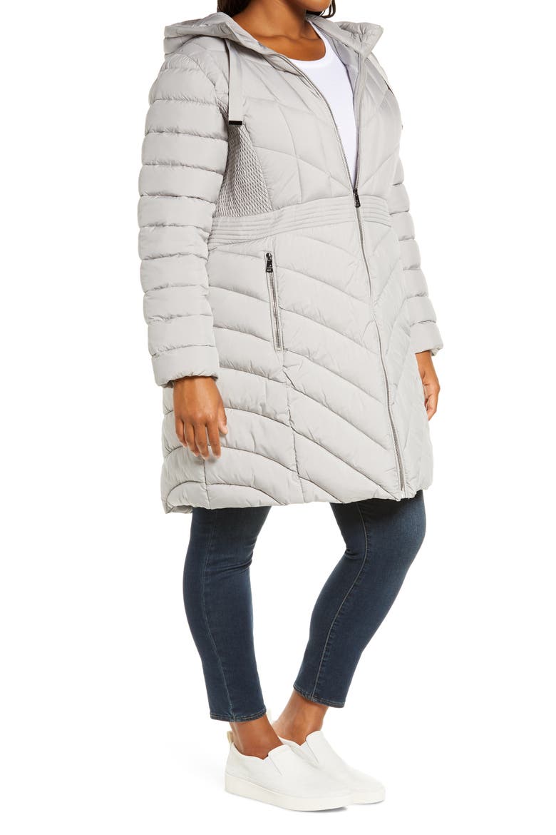 Packable Hooded Walker Coat, Alternate, color, OPAL GREY