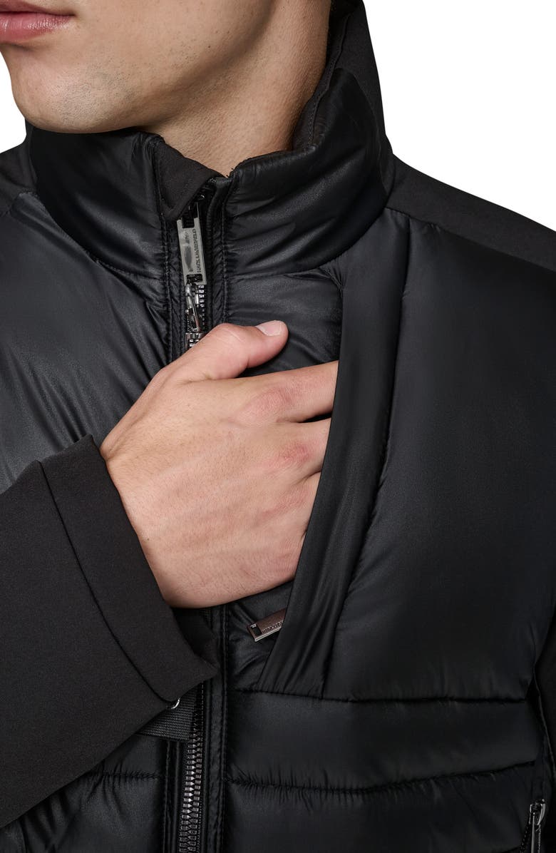 KARL LAGERFELD PARIS Mixed Media Jacket, Alternate, color, Black