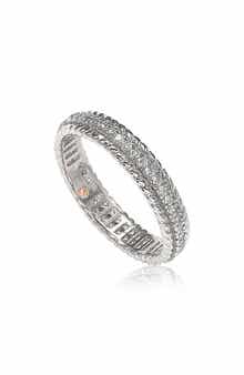 SUZY LEVIAN French Filigree Cubic Zirconia Eternity Ring