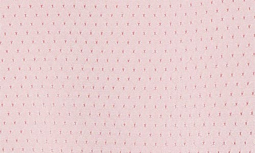 Alexander Wang 3d Logo Crop Open Knit Mesh Polo In Light Pink