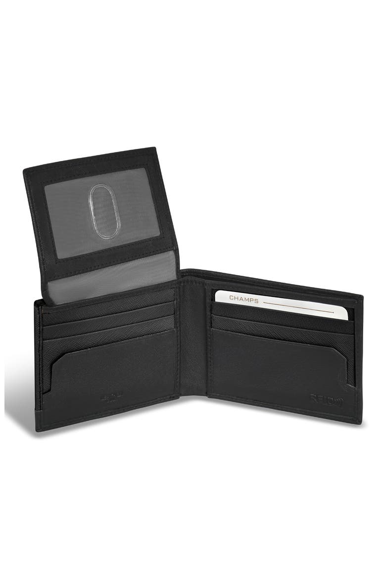 Iconic ID Flap Leather Bifold Wallet, Alternate, color, BLACK/ BLACK