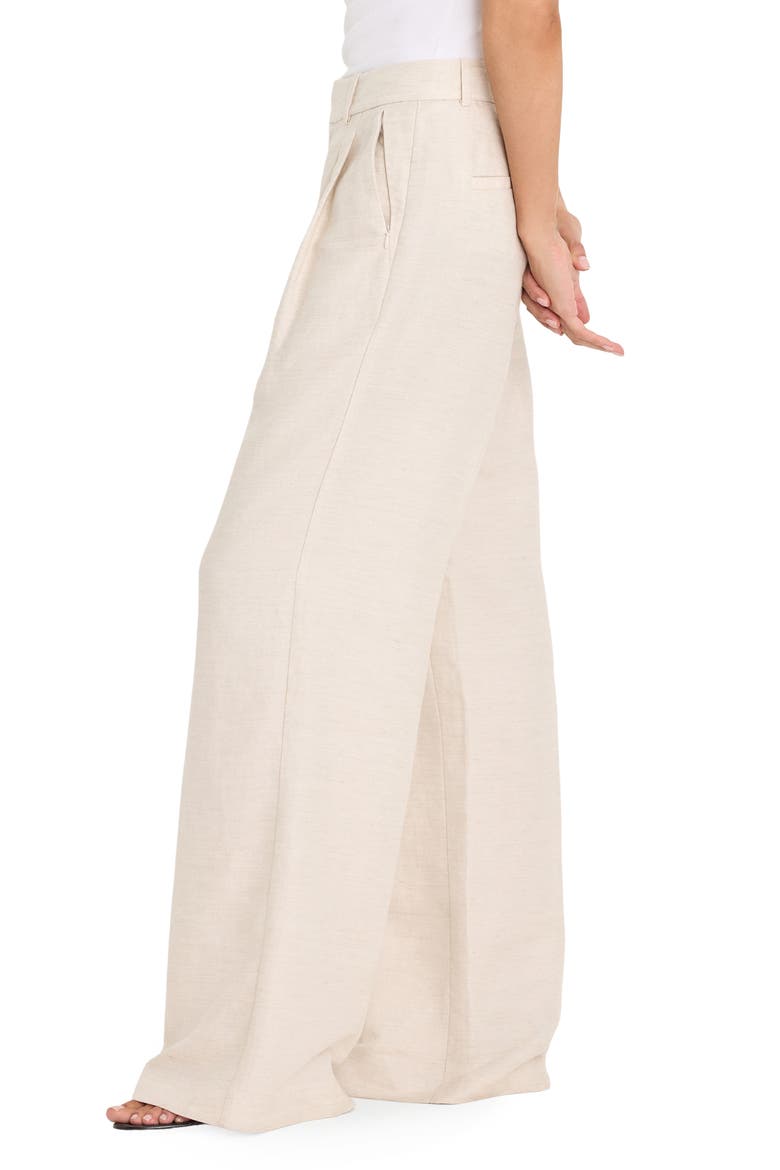 Pleated Tencel™ & Linen Trousers, Alternate, color, OAT
