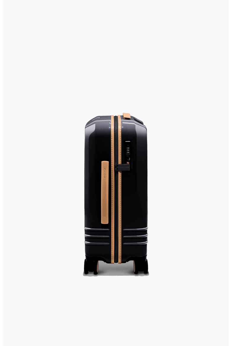 Carry-On Luggage, Alternate, color, Black Gloss / Tan Trim