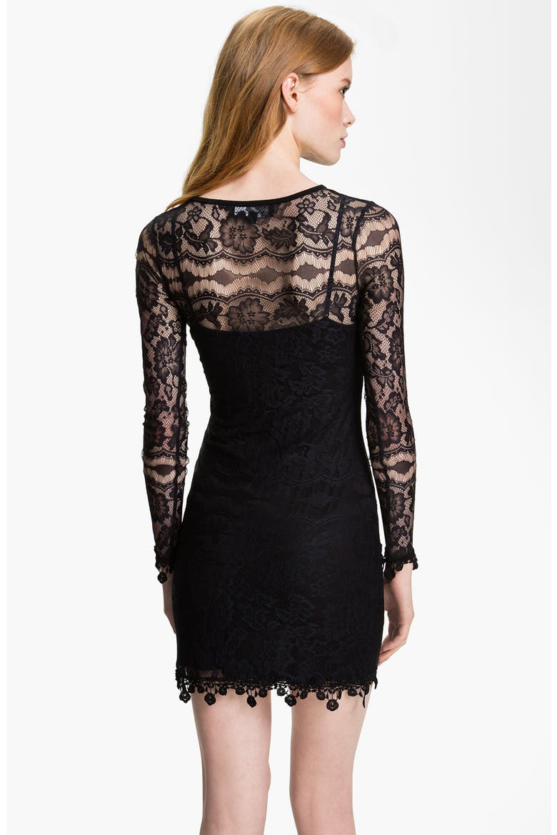 Lace Dress, Alternate, color, BLACK
