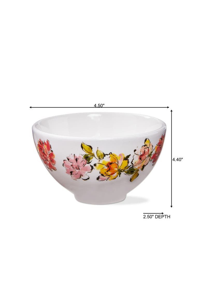 In Bloom Snack Bowl Multi Earthenware Spring, Alternate, color, White