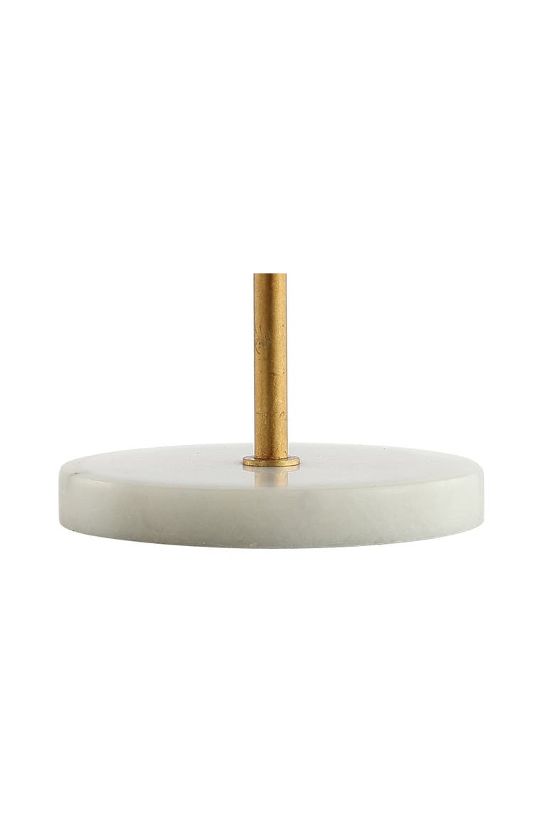Ella Dome Metal with Marble Base LED Table Lamp, Alternate, color, Gold Leaf/White