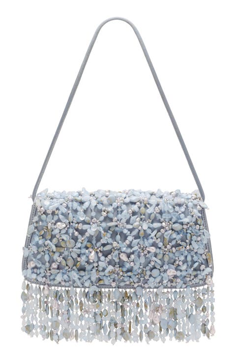 Idalia Embellished Satin Shoulder Bag