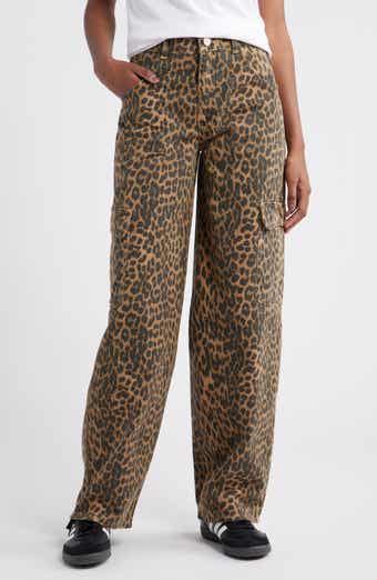 Damson Madder Leopard Cargo Jeans