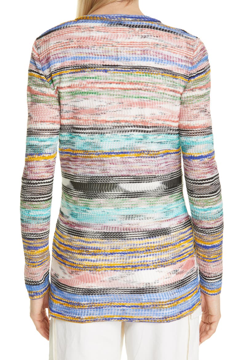 Stripe V-Neck Cardigan, Alternate, color, MULTI