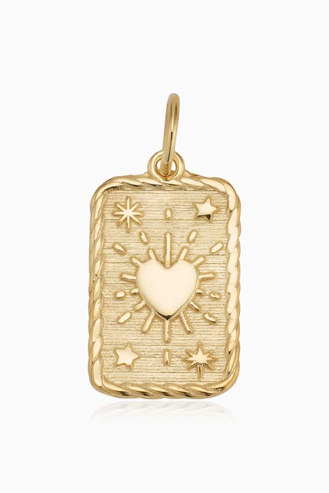 14K Yellow Gold It's Love Pendant Charm